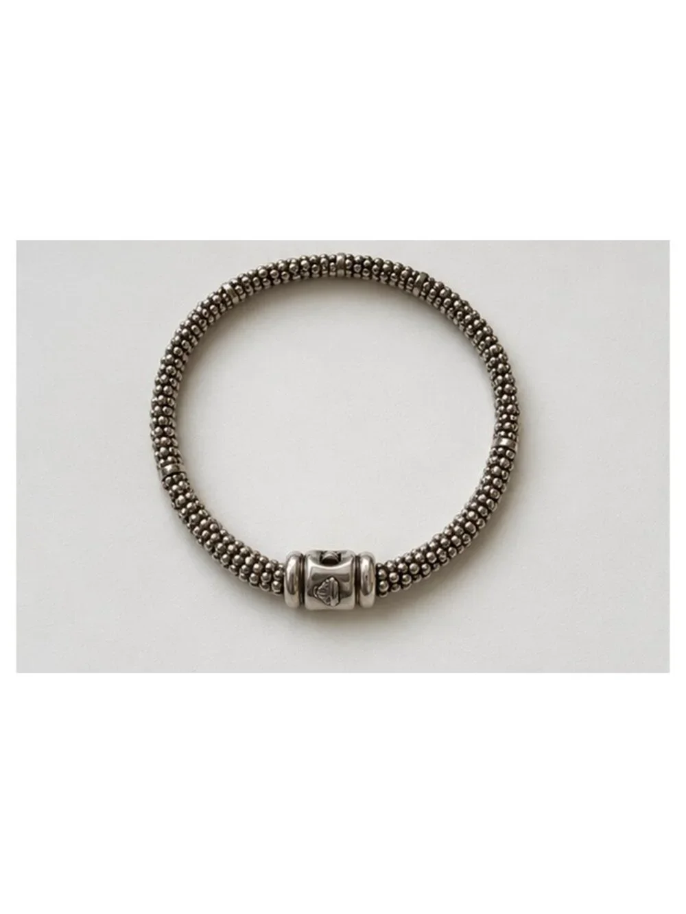 LAGOS Caviar Sterling Silver Bracelet Box Clasp Vintage w/ Pouch